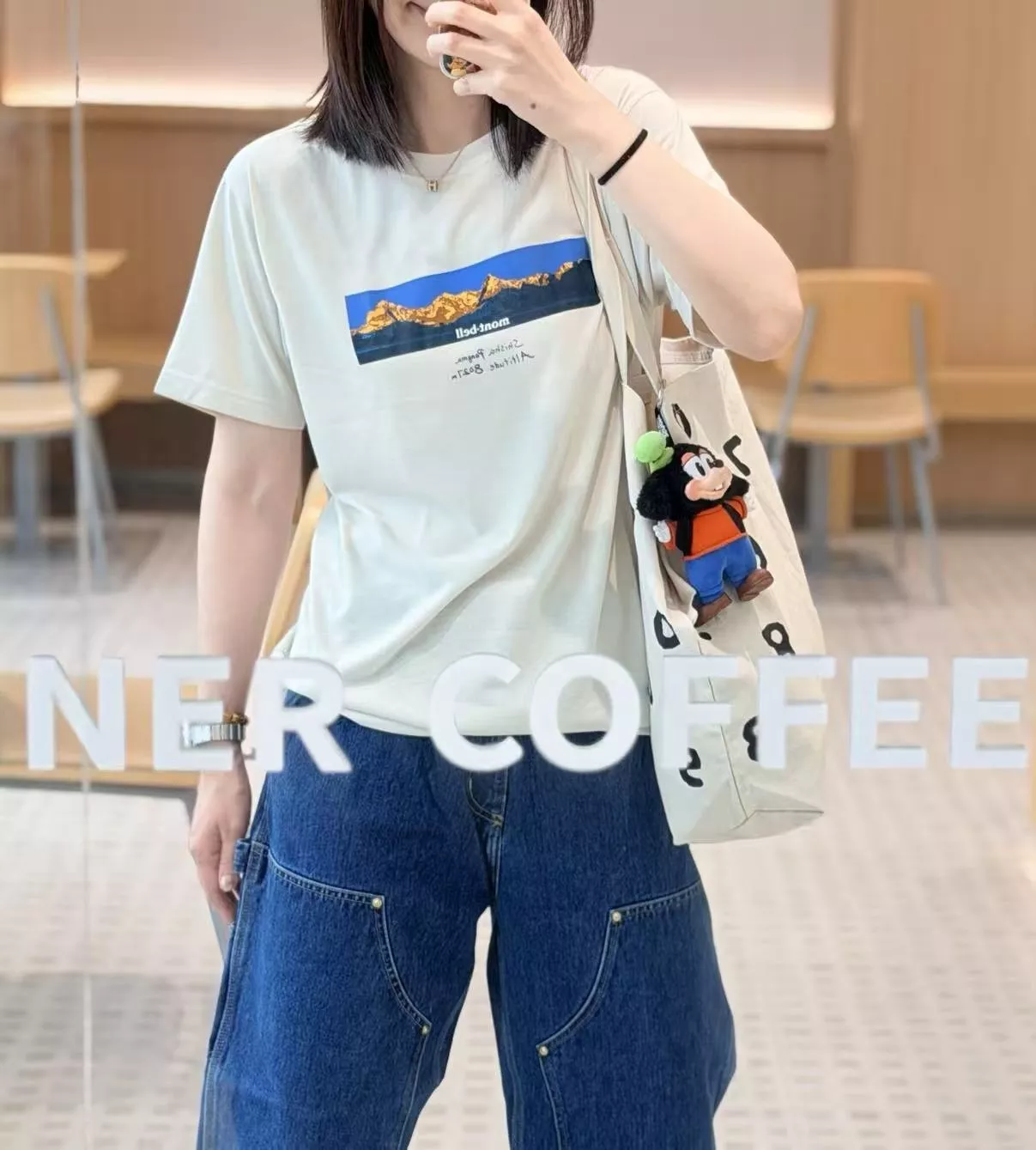 몽벨 산 일출 프린트 반소매 티셔츠 상세 이미지 10