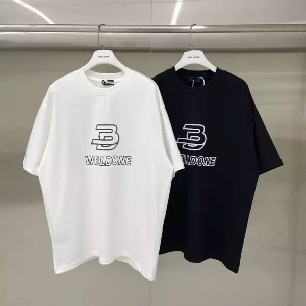 웰던 로고 프린트 오버핏 반소매 티셔츠