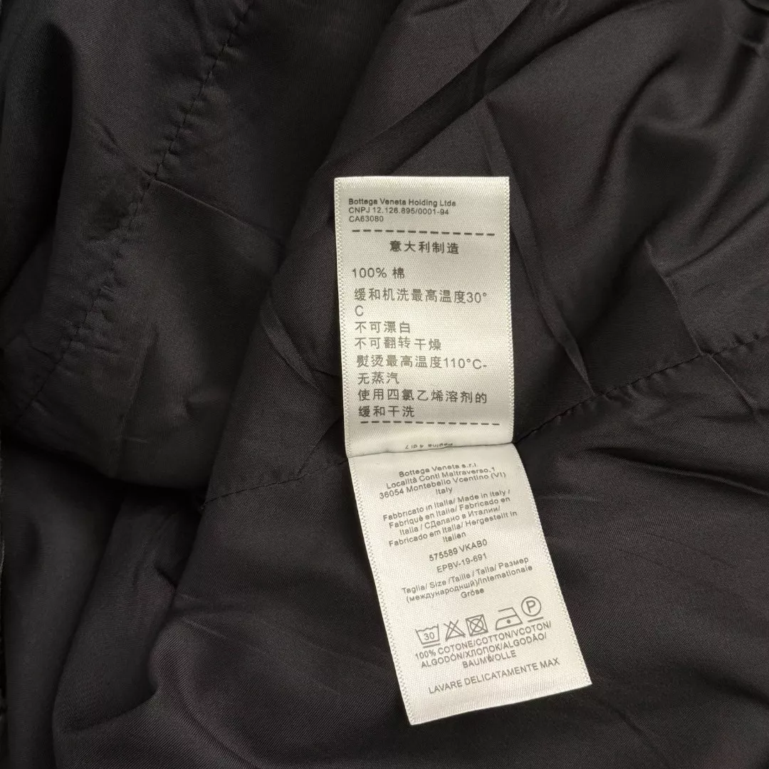 보테가베네타 브이넥 허리 라인 긴소매 정장 재킷 상세 이미지 9