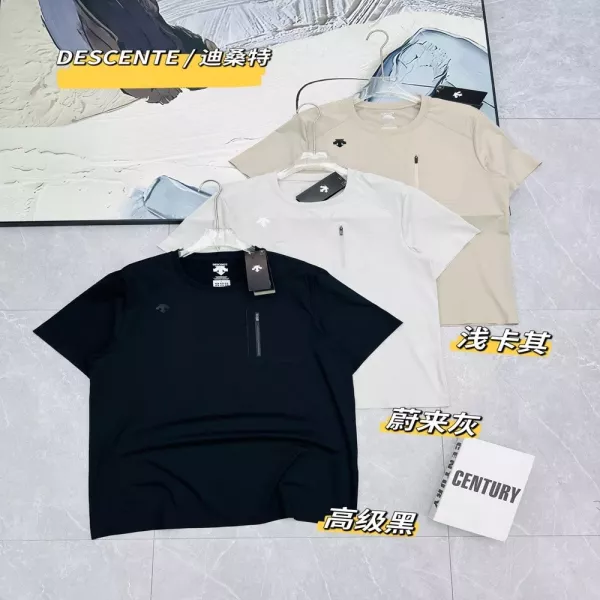 데상트 남성 냉감 속건 반소매 티셔츠