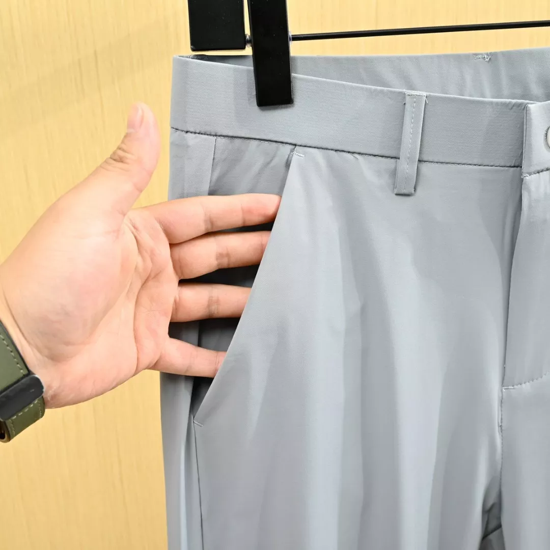 구찌 벌 자수 아이스 실크 비즈니스 캐주얼 팬츠 상세 이미지 11