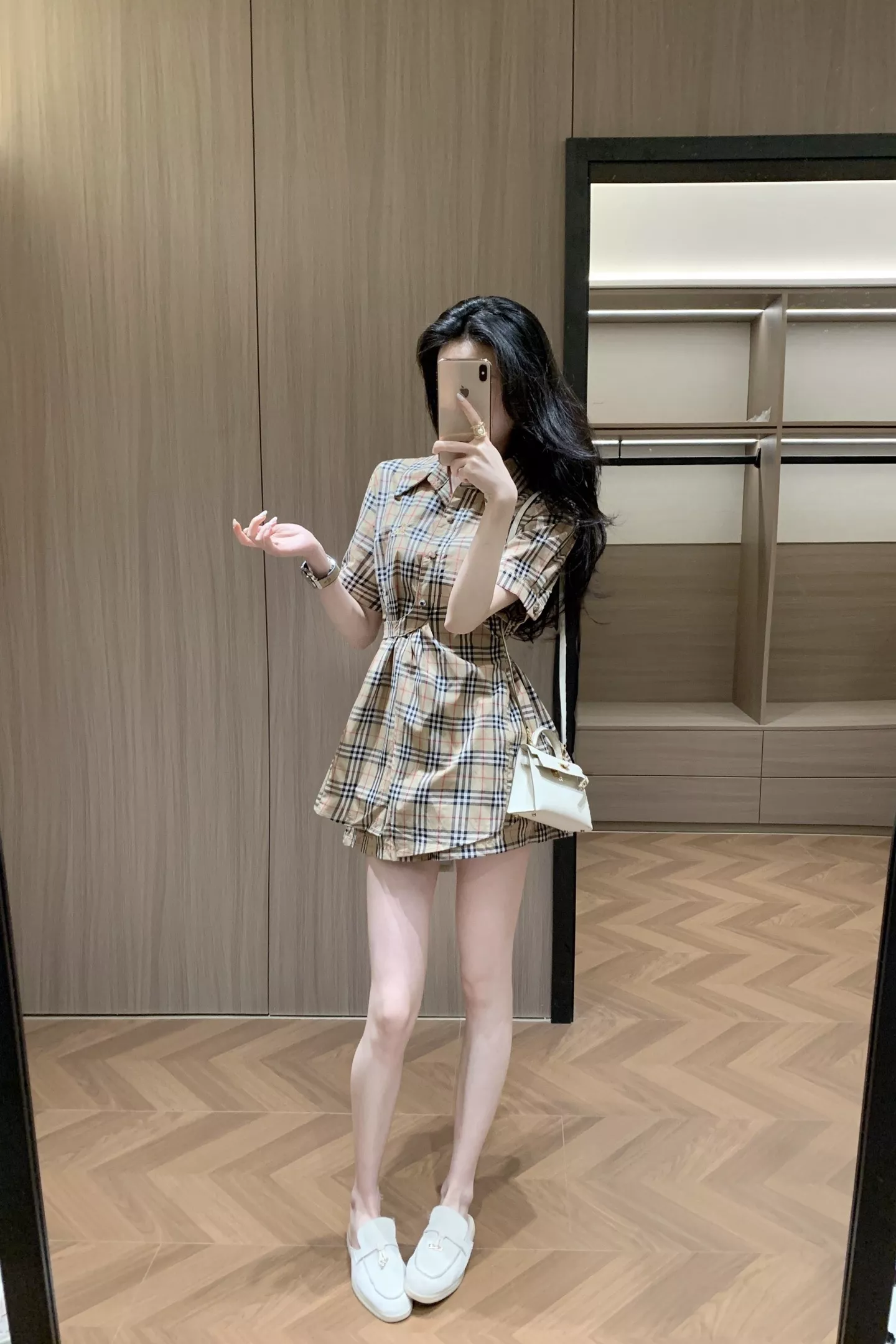 버버리 체크 패턴 반소매 셔츠와 쇼츠 세트 상세 이미지 29
