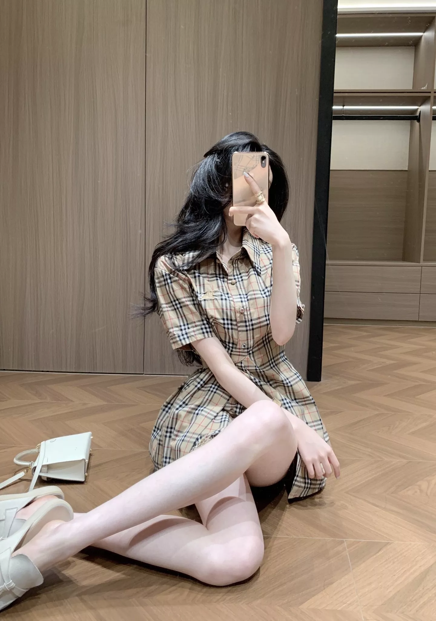버버리 체크 패턴 반소매 셔츠와 쇼츠 세트 상세 이미지 26