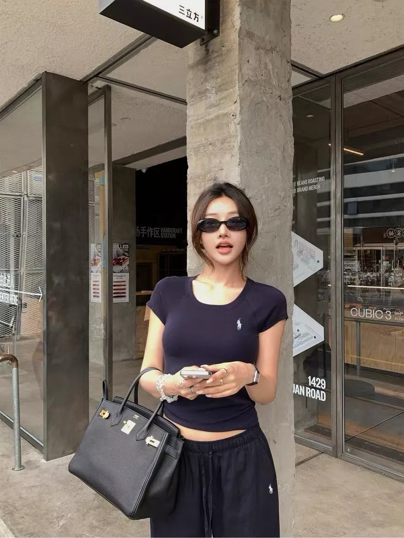 랄프로렌 자수 포인트 반소매 상의와 팬츠 세트 상세 이미지 28