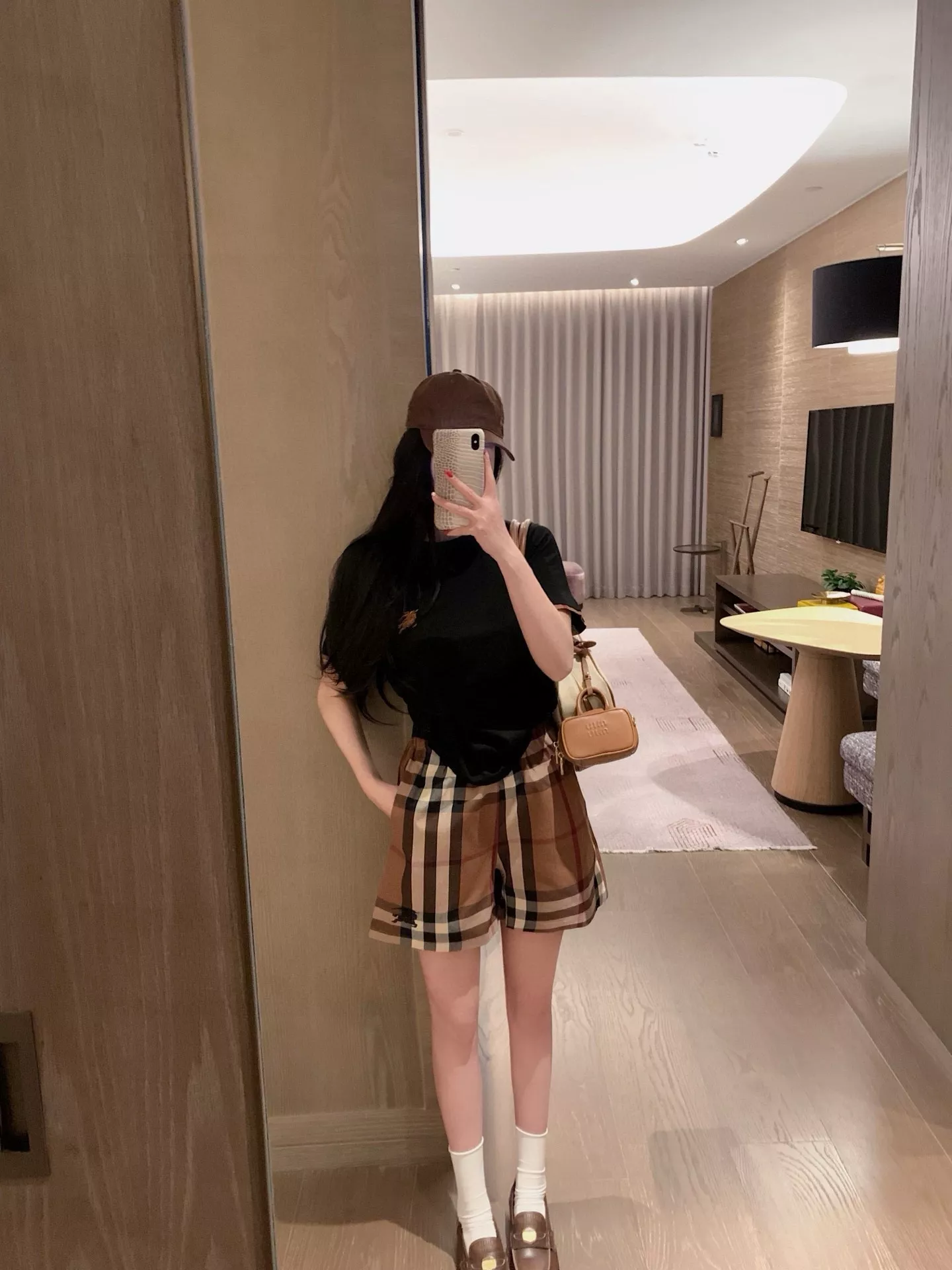 버버리 빈티지 브리티시 체크 반소매 티셔츠와 반바지 세트 상세 이미지 25