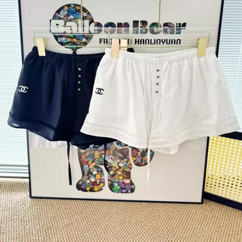 샤넬 프렌치 무드 린넨 드로스트링 쇼트 팬츠