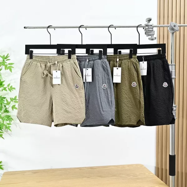 몽클레어 남성 체크 패턴 속건 캐주얼 반바지