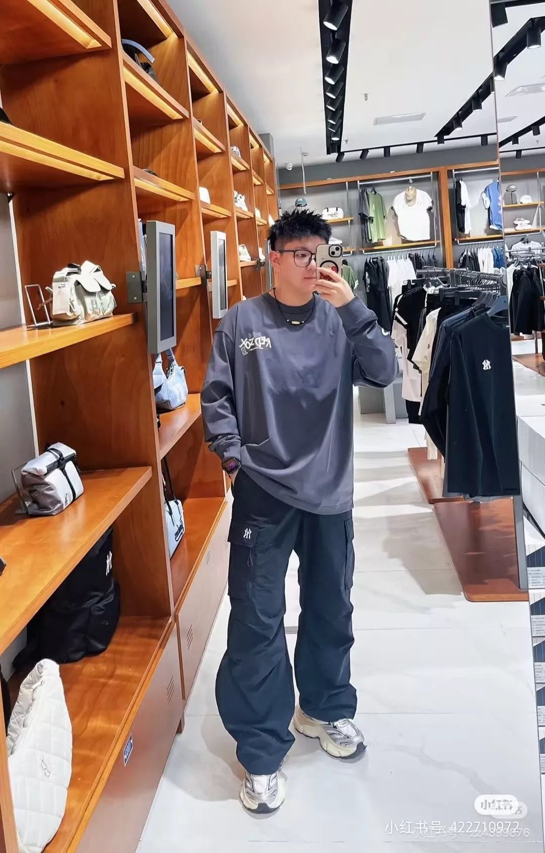 엠엘비 자수 포인트 와이드 카고 팬츠 상세 이미지 31