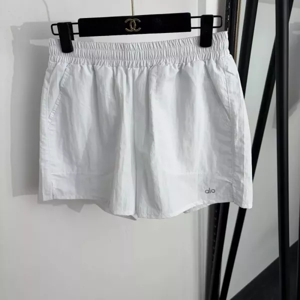 알로요가 반사 레터링 프린트 운동 숏팬츠