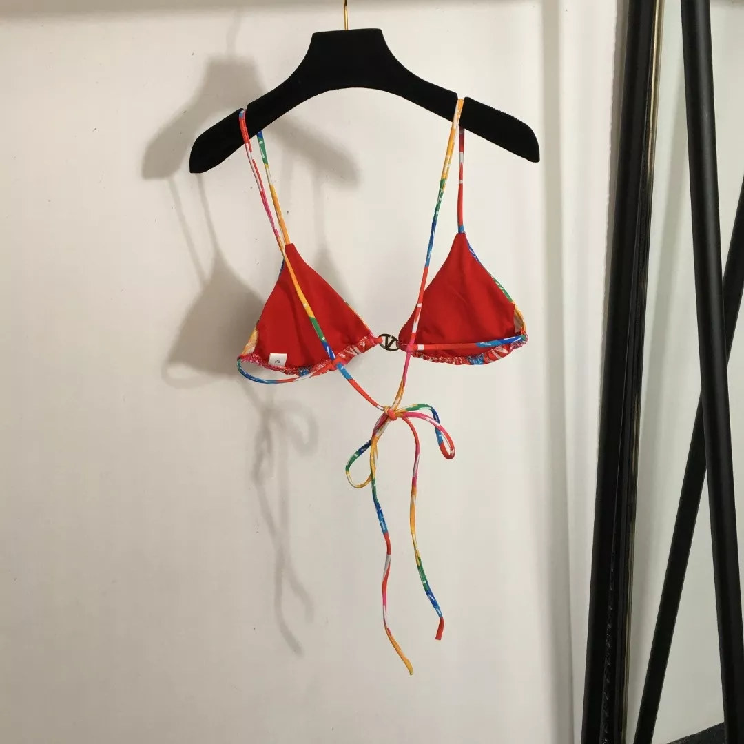 발렌티노 컬러 레터 프린트 분리형 비키니 수영복 세트 상세 이미지 4