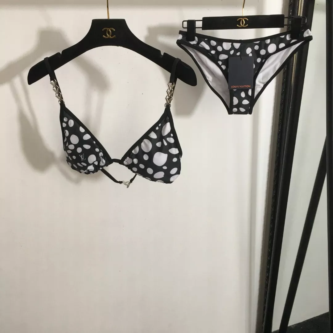 루이비통 도트 패턴 분리형 비키니 수영복 세트 상세 이미지 1