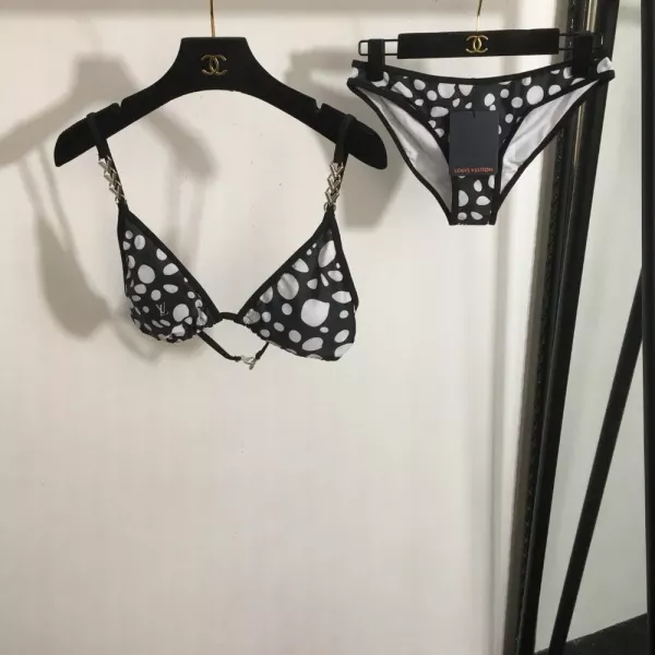 루이비통 도트 패턴 분리형 비키니 수영복 세트