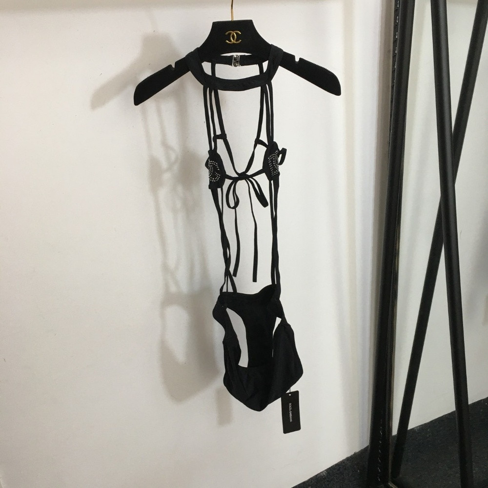 돌체앤가바나 큐빅 레터링 포인트 원피스 수영복