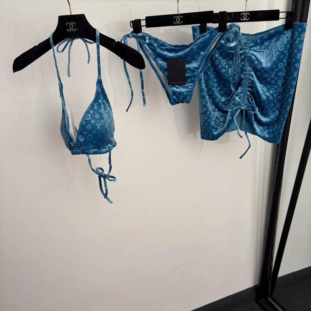 루이비통 로고 포인트 비키니 3종 세트 수영복 상세 이미지 12