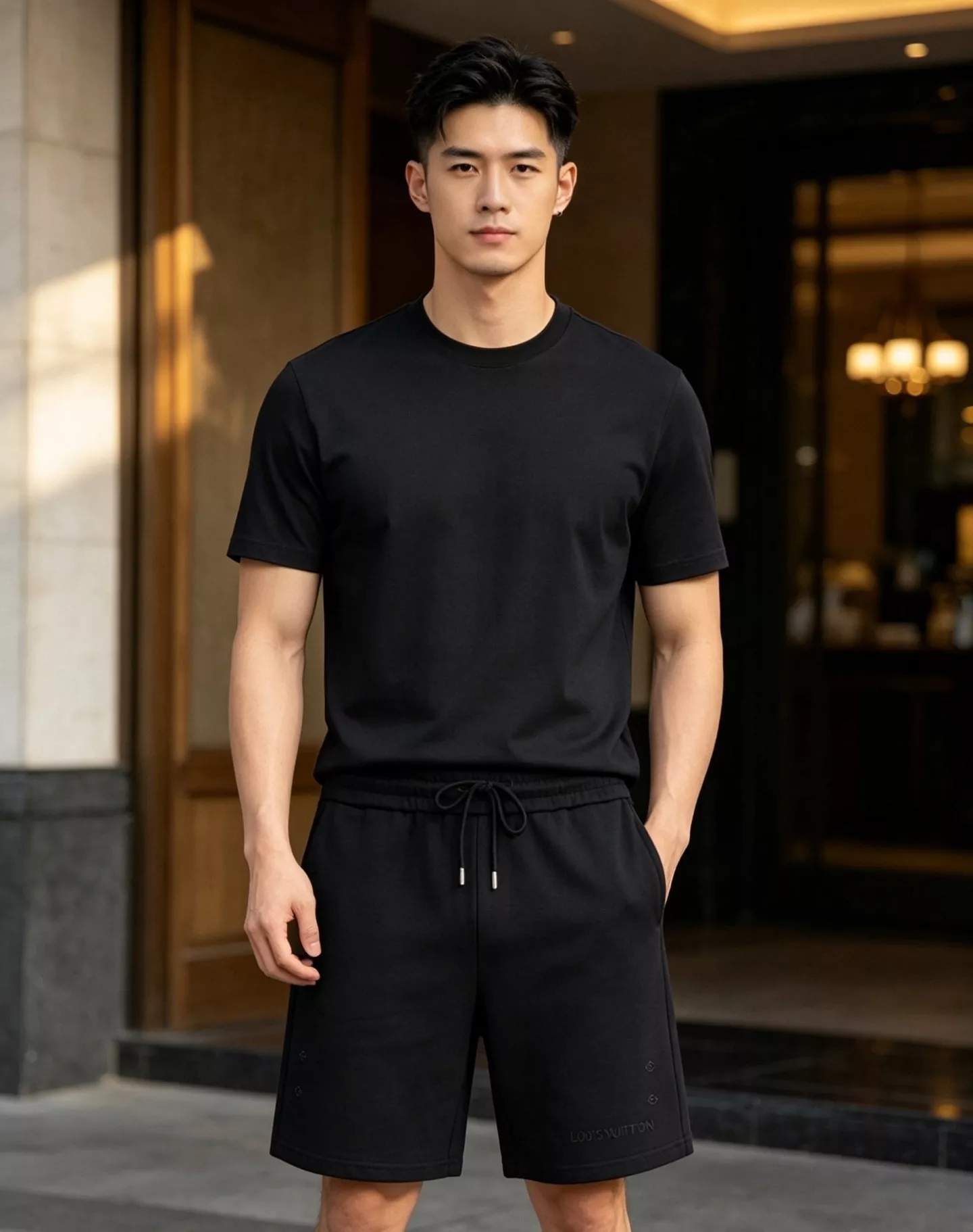 루이비통 로고 자수 하프 팬츠 상세 이미지 19