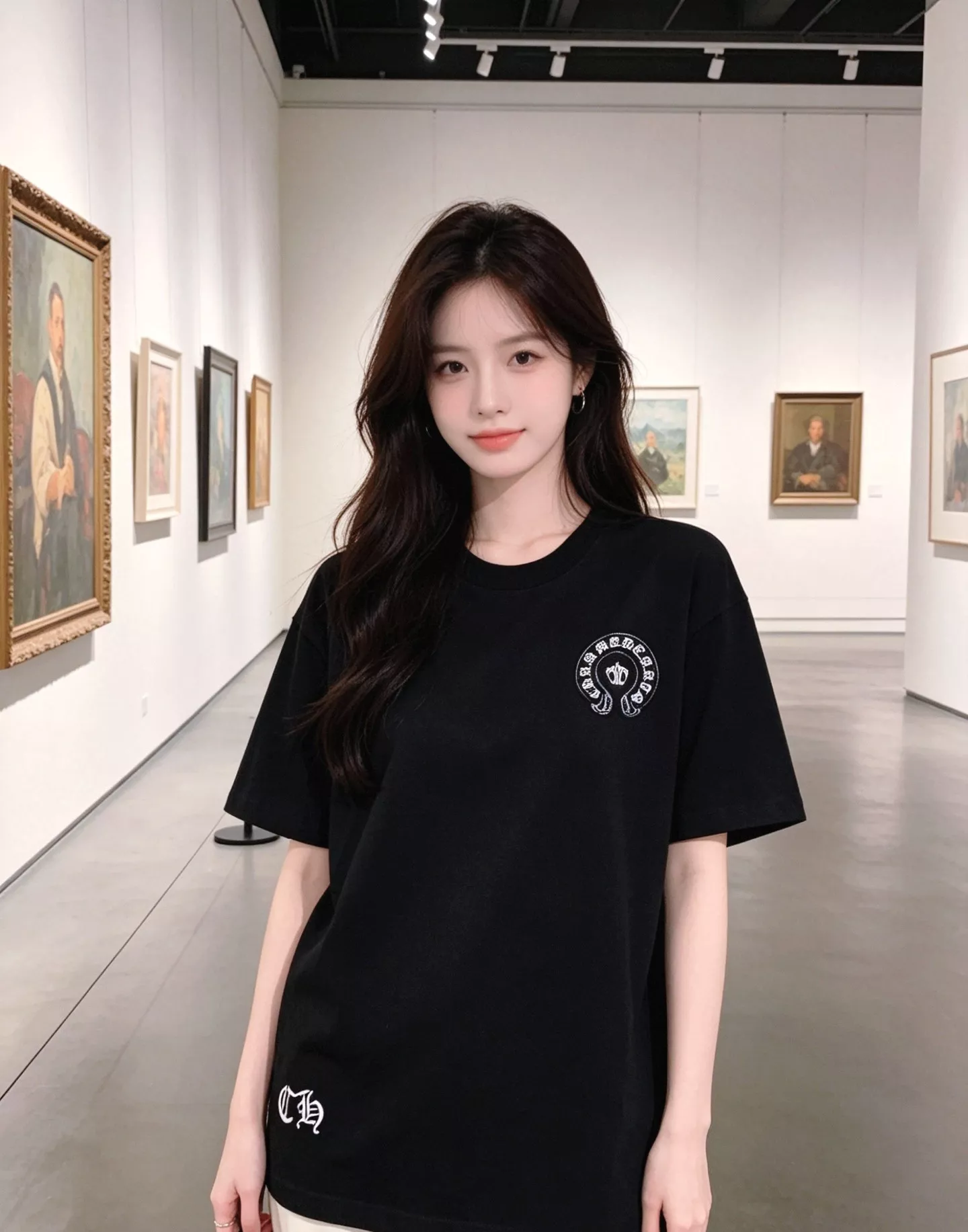 크롬하츠 자수 패치 디테일 반소매 티셔츠 상세 이미지 11