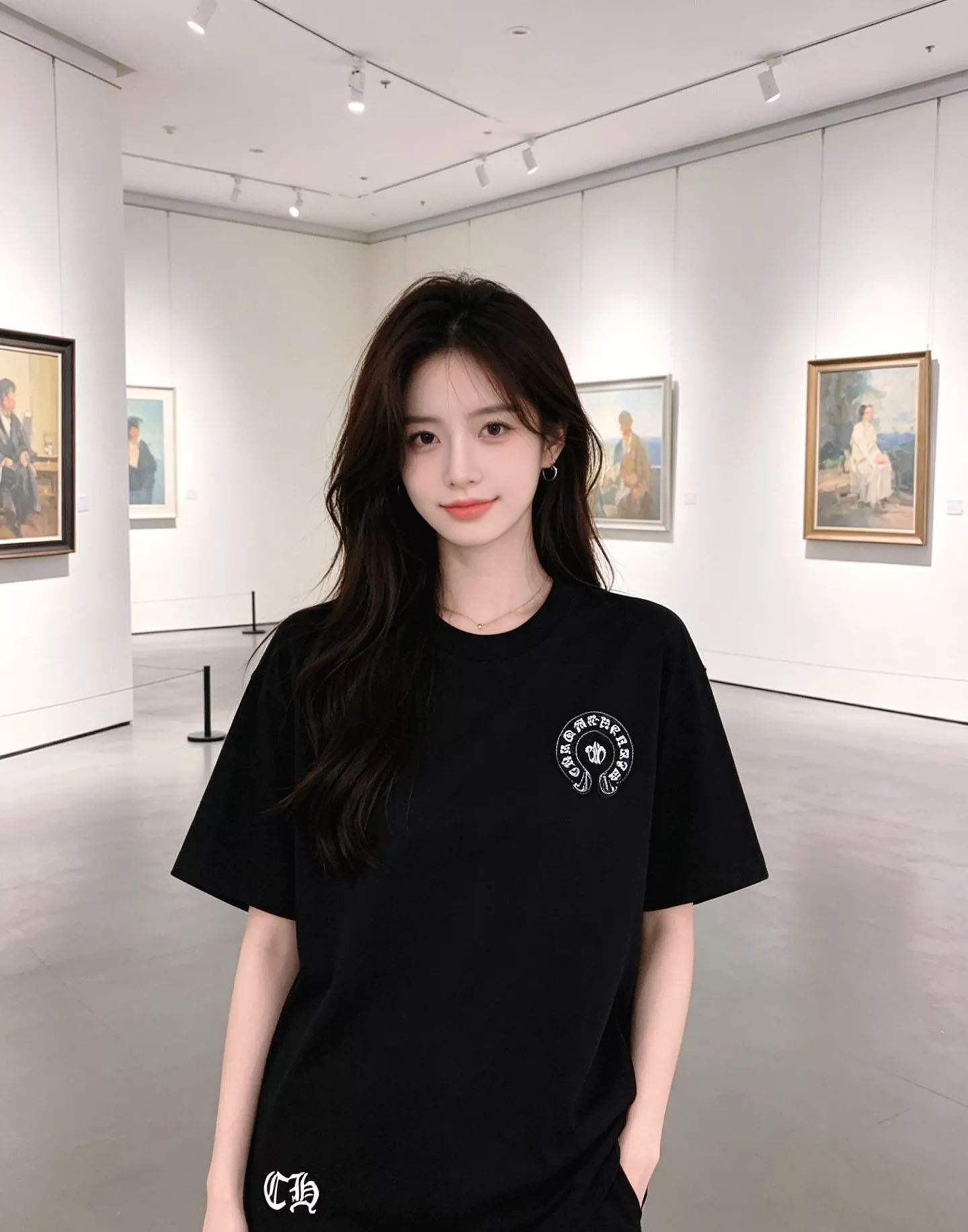크롬하츠 자수 패치 디테일 반소매 티셔츠 상세 이미지 12