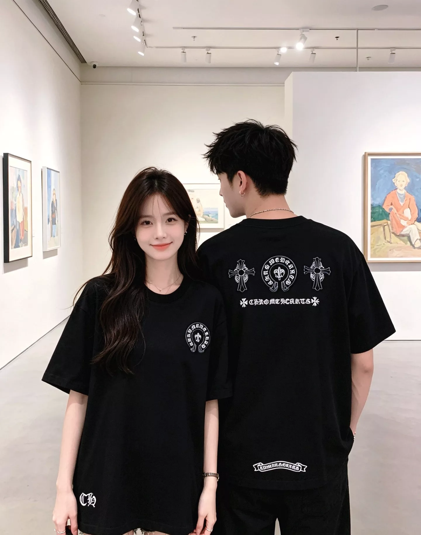 크롬하츠 자수 패치 디테일 반소매 티셔츠 상세 이미지 19