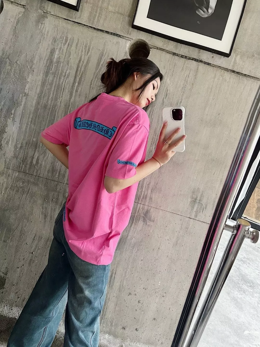 크롬하츠 산스크리트 프린트 반소매 티셔츠 상세 이미지 14