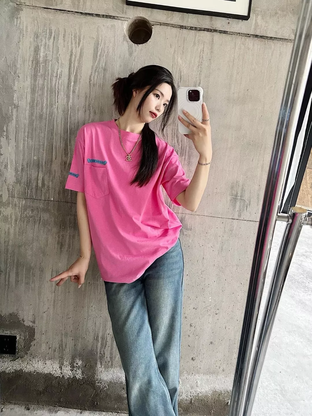 크롬하츠 산스크리트 프린트 반소매 티셔츠 상세 이미지 15