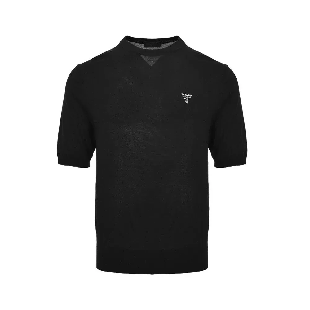프라다 자수 로고 반소매 니트