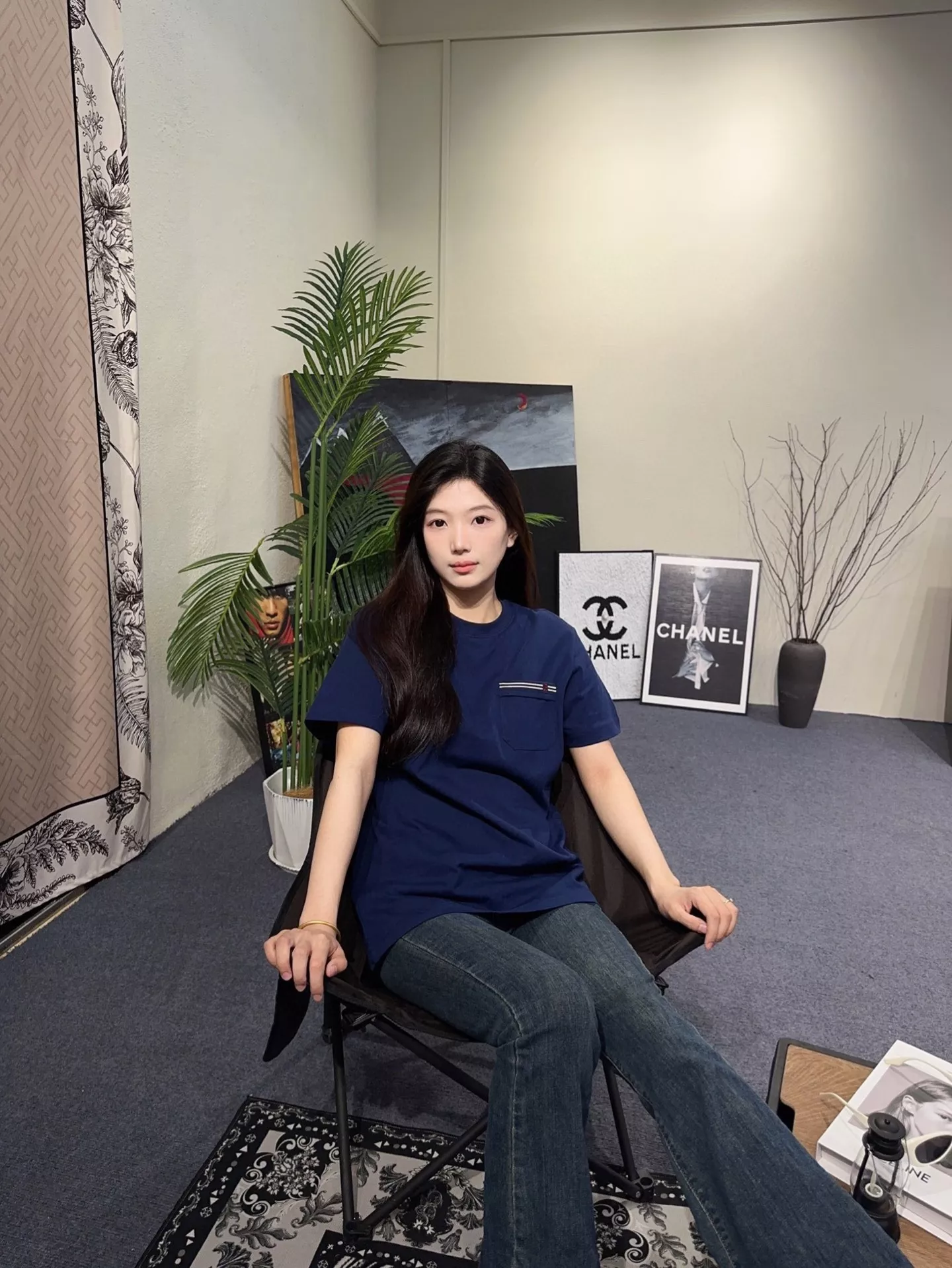 구찌 더블 G 포켓 자수 반소매 티셔츠 상세 이미지 14
