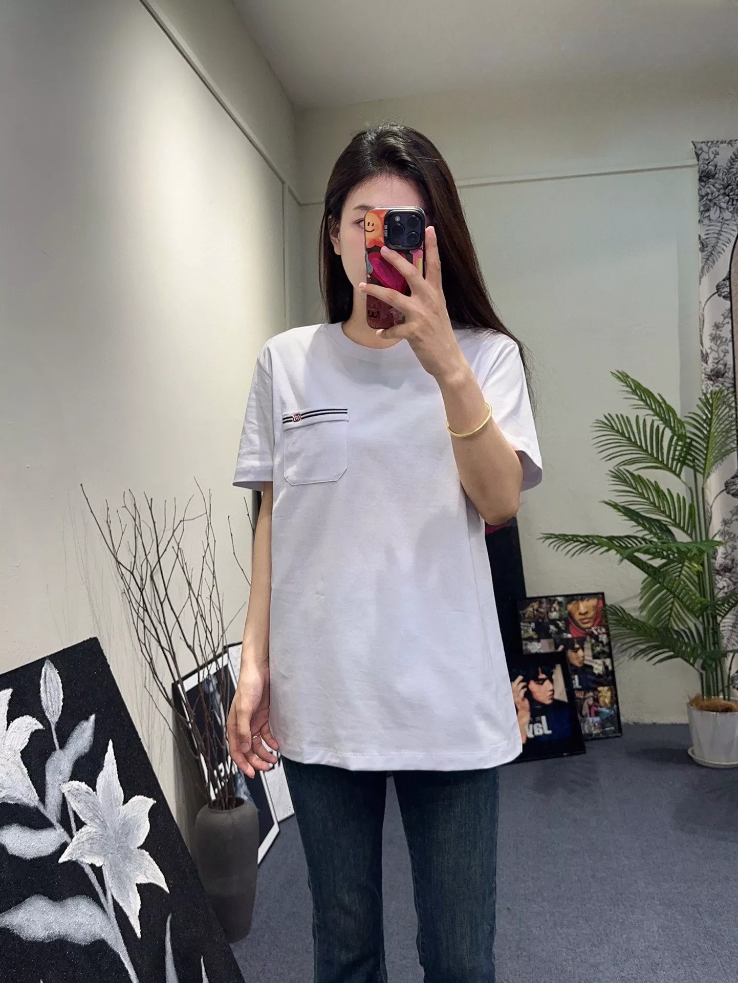 구찌 포켓 더블 G 자수 반소매 티셔츠 상세 이미지 11