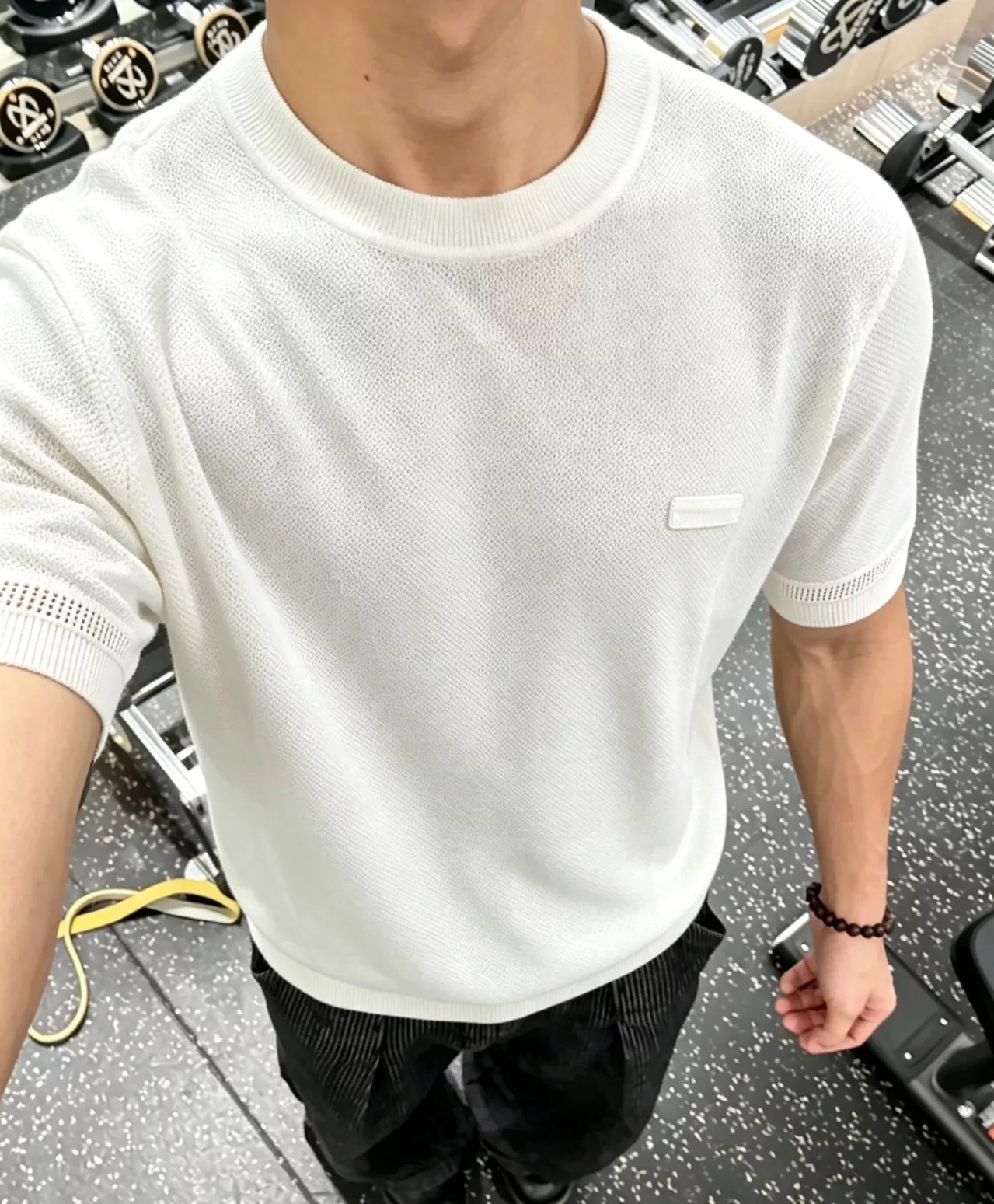 제냐 배색 포인트 울 혼방 반소매 니트 상세 이미지 11