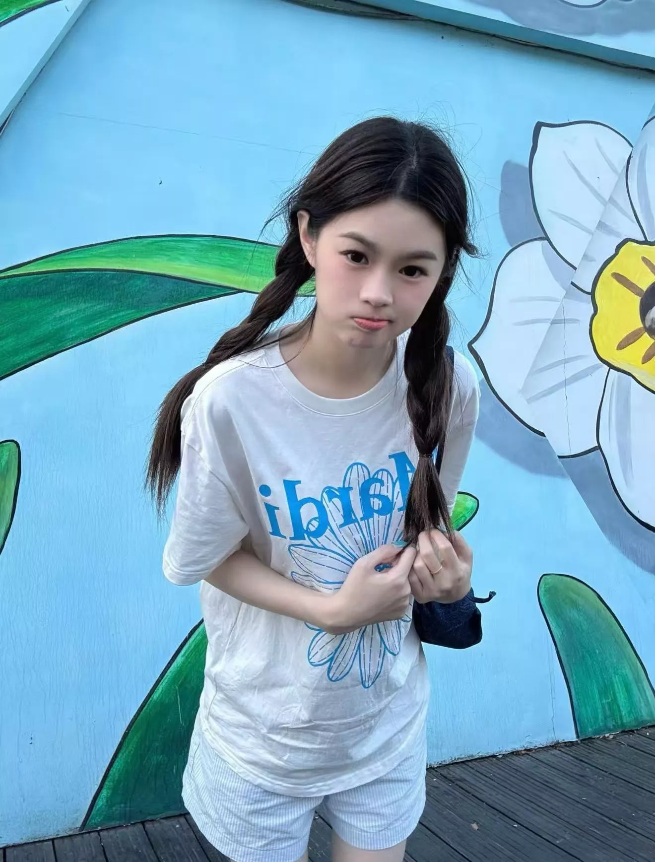 마르디메크르디 플라워 프린팅 루즈핏 반소매 티셔츠 상세 이미지 13