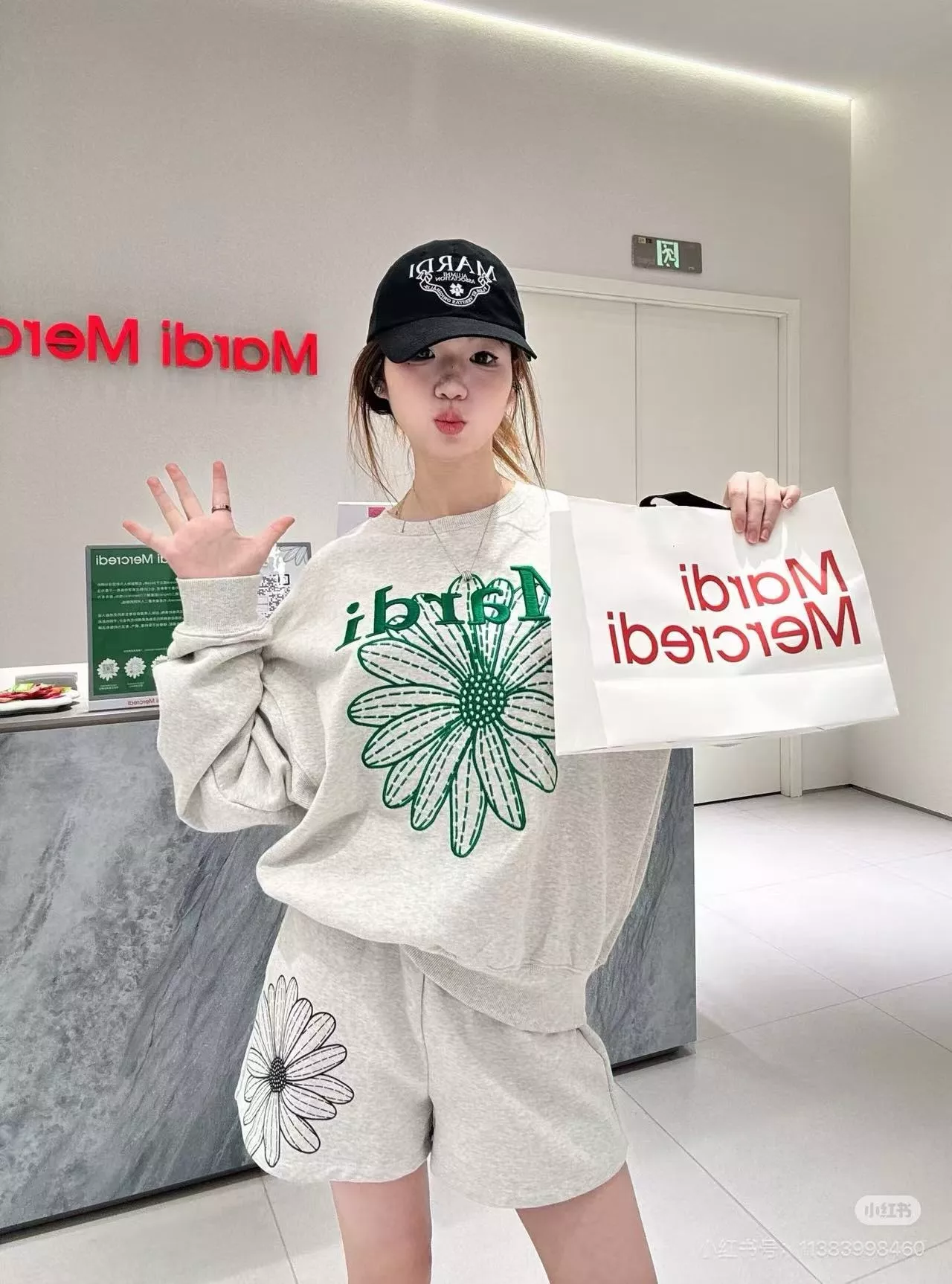 마르디메크르디 플라워 프린트 코튼 하프 팬츠 상세 이미지 11