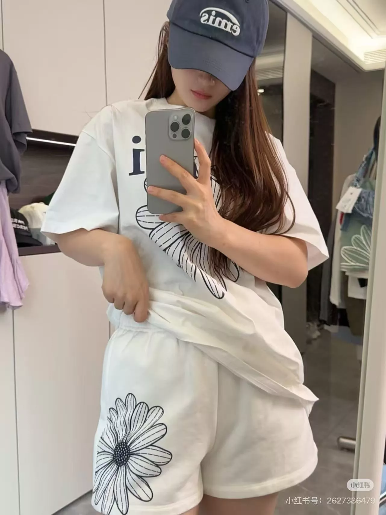 마르디메크르디 플라워 프린트 코튼 하프 팬츠 상세 이미지 17