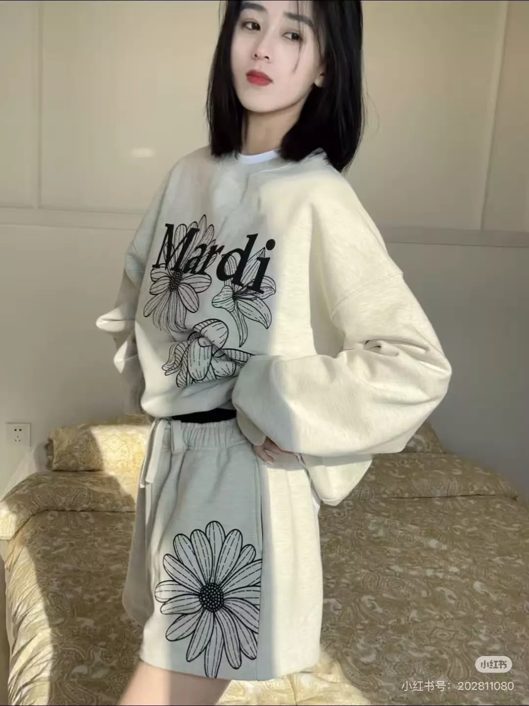 마르디메크르디 플라워 프린트 코튼 하프 팬츠 상세 이미지 18