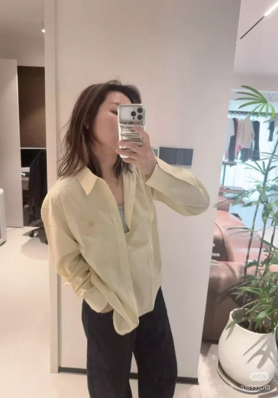마르디메크르디 마카롱 시리즈 데이지 자수 긴소매 셔츠 상세 이미지 14