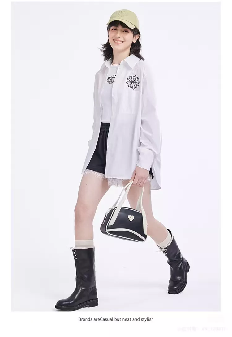 마르디메크르디 마카롱 시리즈 데이지 자수 셔츠 상세 이미지 11