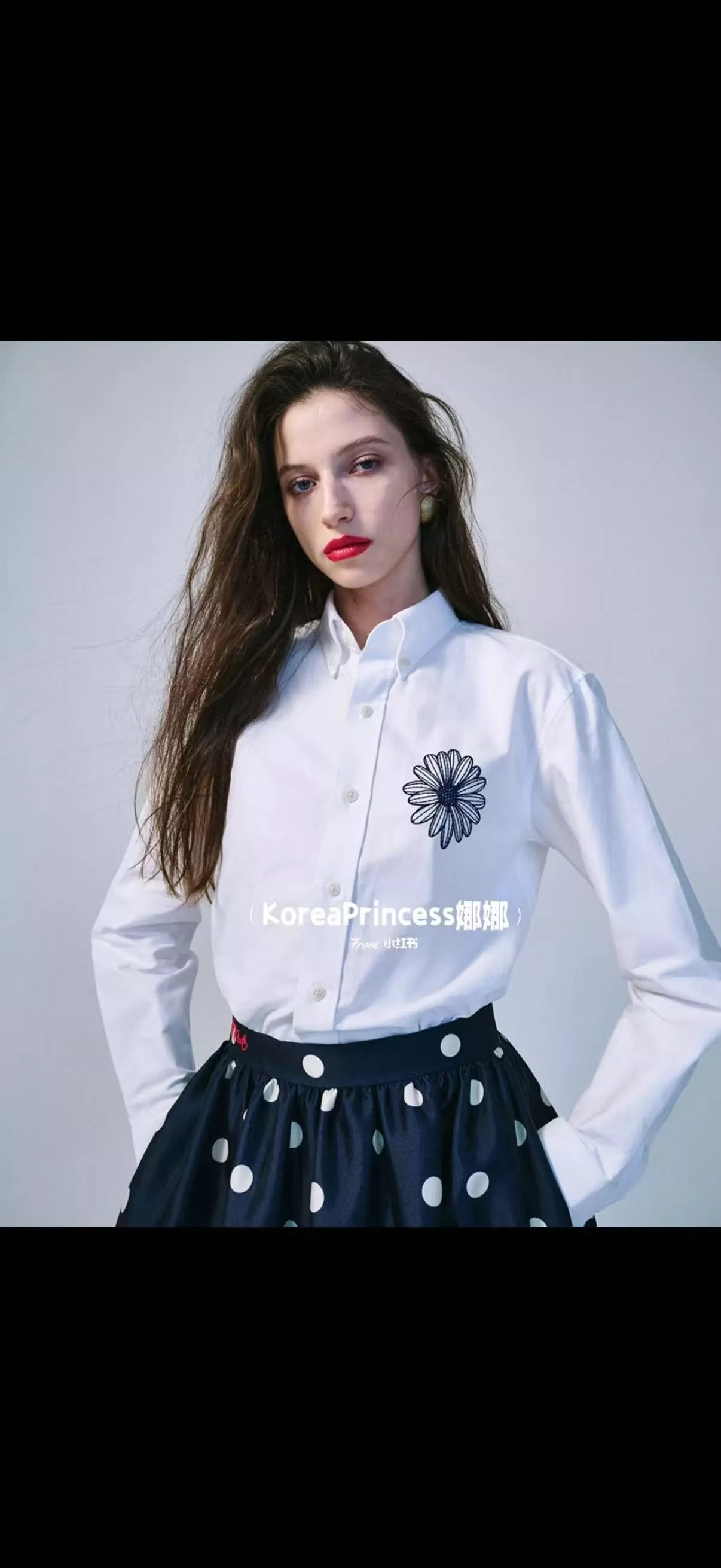 마르디메크르디 마카롱 시리즈 데이지 자수 셔츠 상세 이미지 13