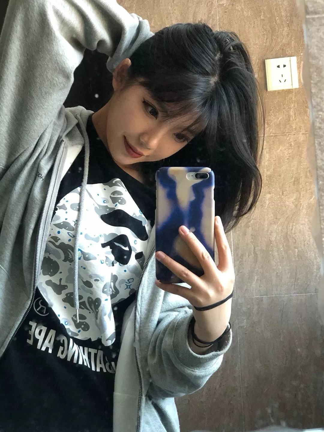 베이프 야광 프린팅 카모 헤드 반소매 티셔츠 상세 이미지 27