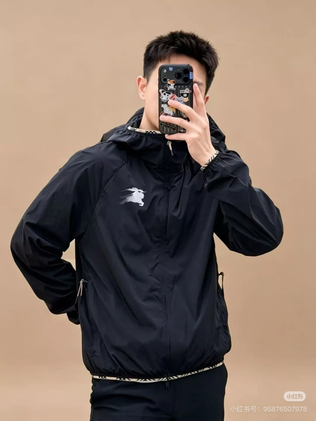 버버리 격자 패턴 펀칭 후드 재킷 상세 이미지 26