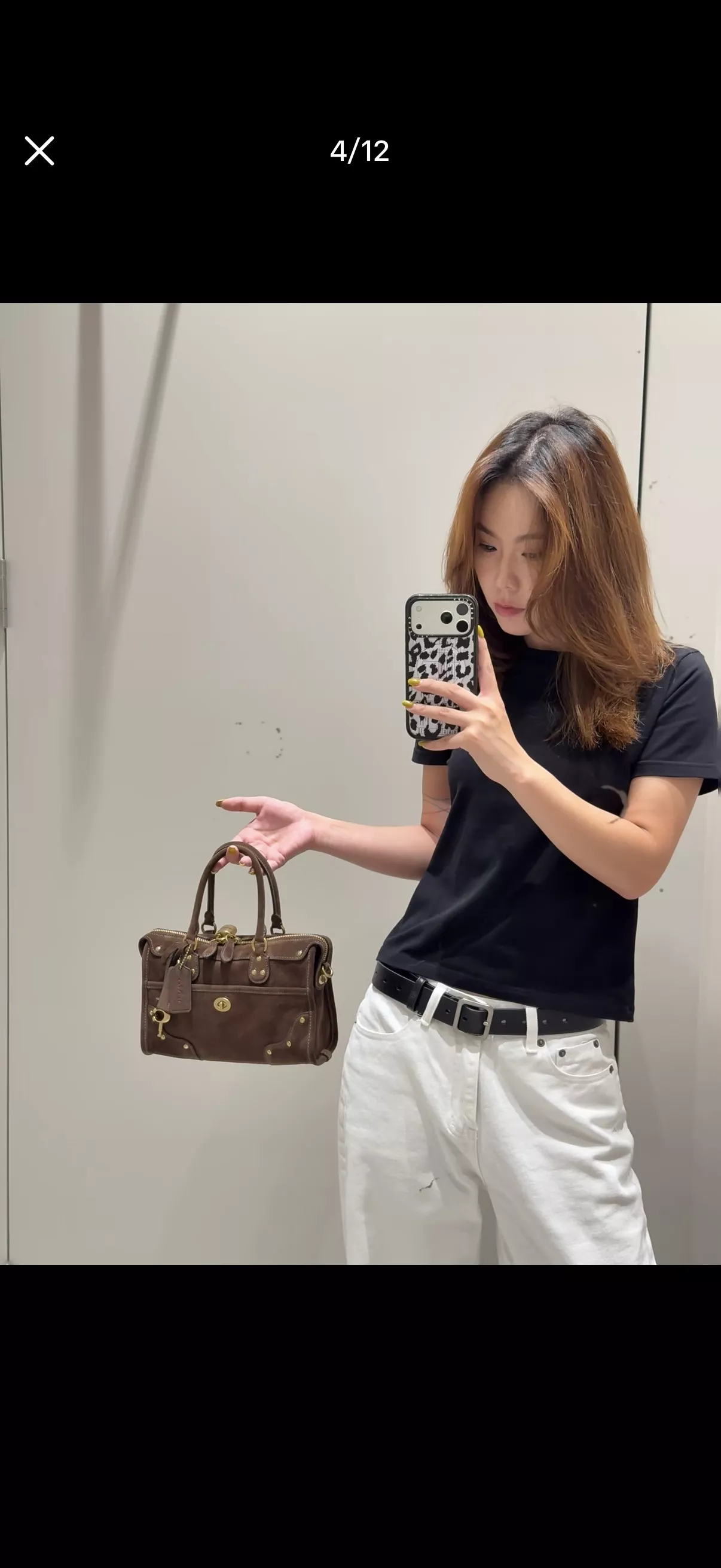 코치 라이더 24 스웨이드 모터백 상세 이미지 12