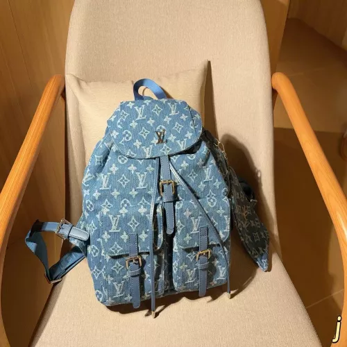 루이비통 데님 대용량 백팩