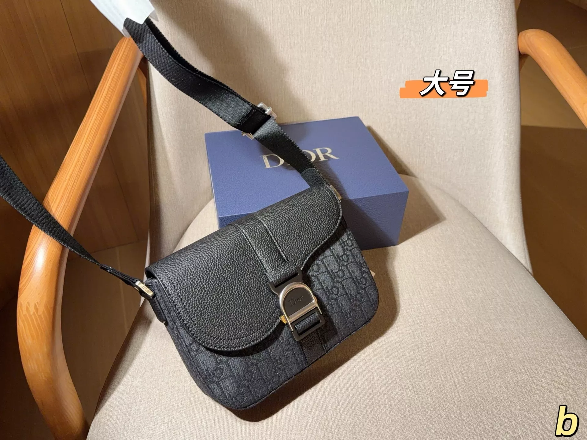 디올 새들 시리즈 오블리크 캔버스 남성 메신저백 상세 이미지 11