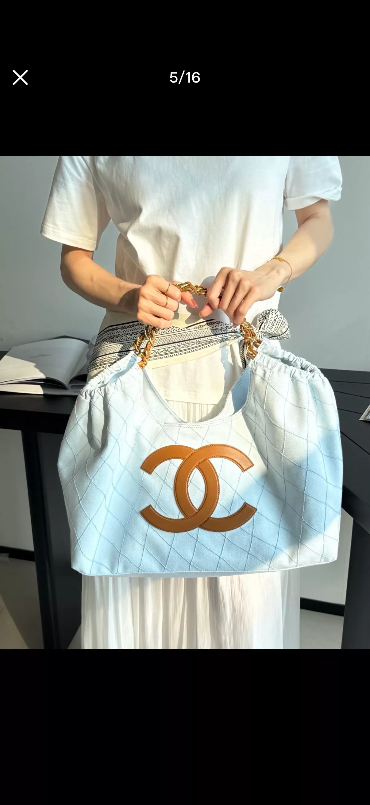 샤넬 코코 비치 체인 호보백 상세 이미지 21