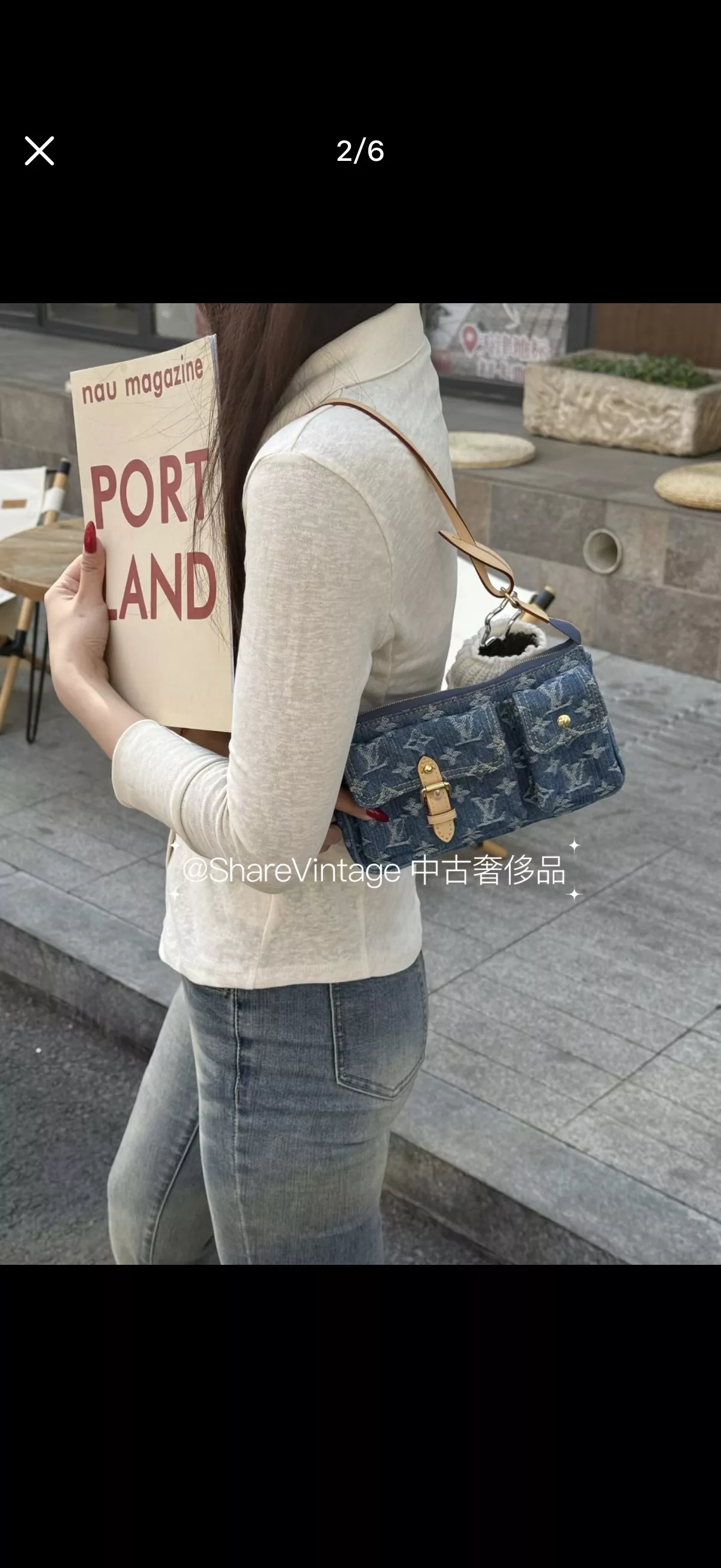 루이비통 데님 카고 스타일 숄더백 상세 이미지 11
