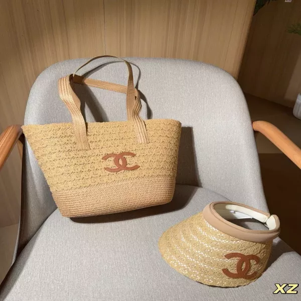 샤넬 라피아 스타일 토트백 세트