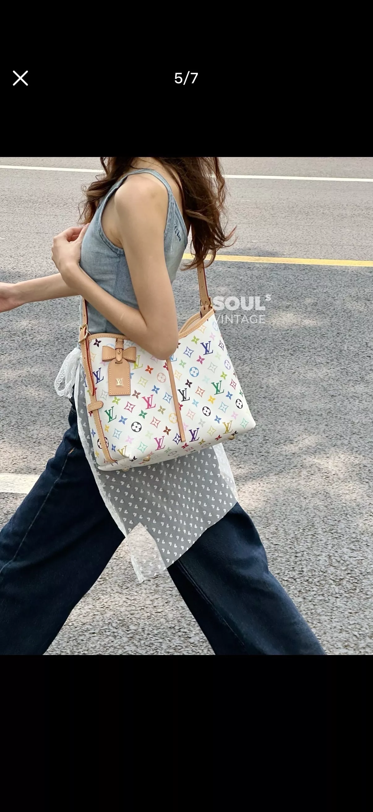 루이비통 무라카미 다카시 협업 캐리올 토트백 상세 이미지 12