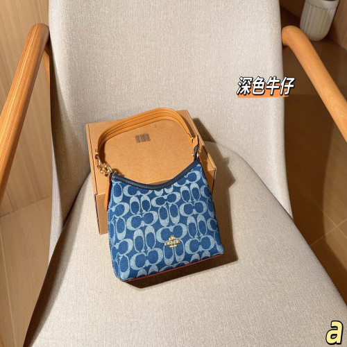 코치 데님 미니 호보백
