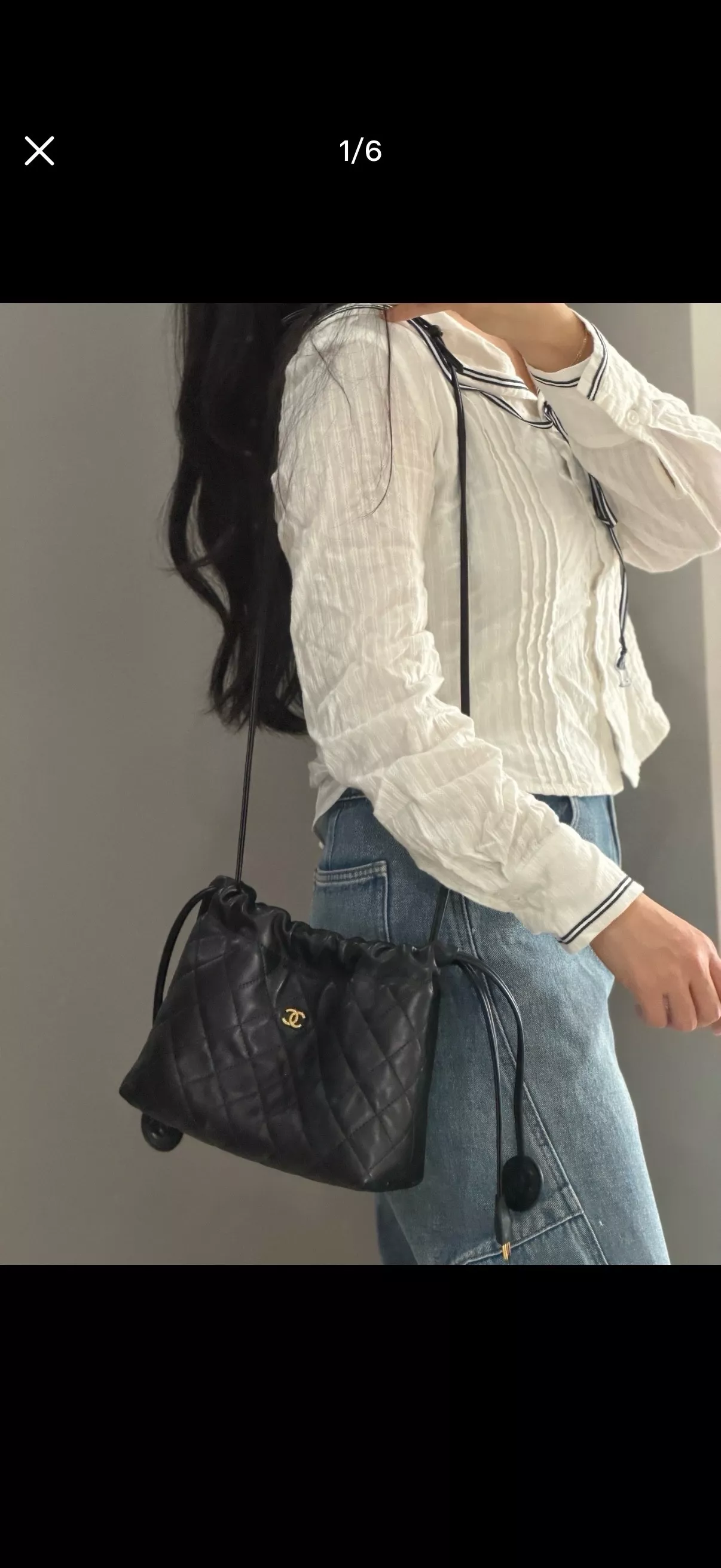 샤넬 복주머니 드로우스트링 버킷백 상세 이미지 16