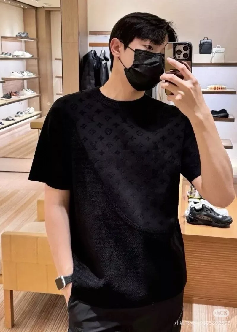 루이비통 모노그램 자카드 반소매 니트 상세 이미지 10