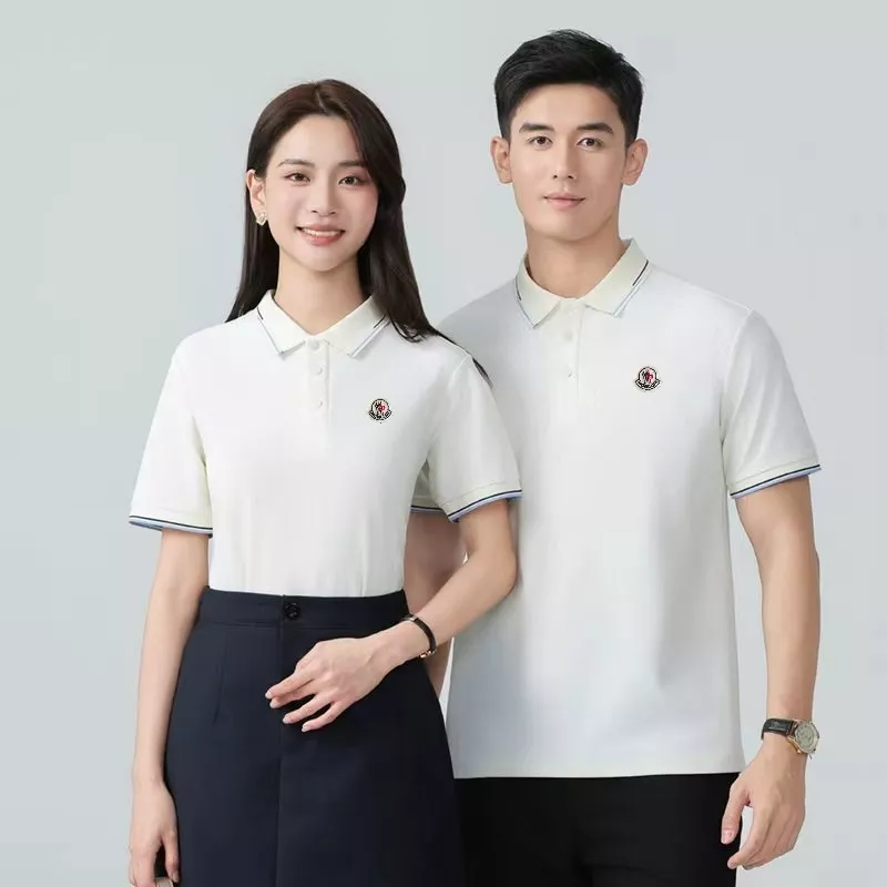 몽클레어 클래식 로고 자수 반소매 폴로 셔츠 상세 이미지 9