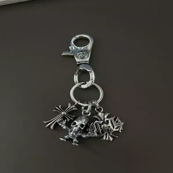 크롬하츠 크로스 장식 키링형 클립 참