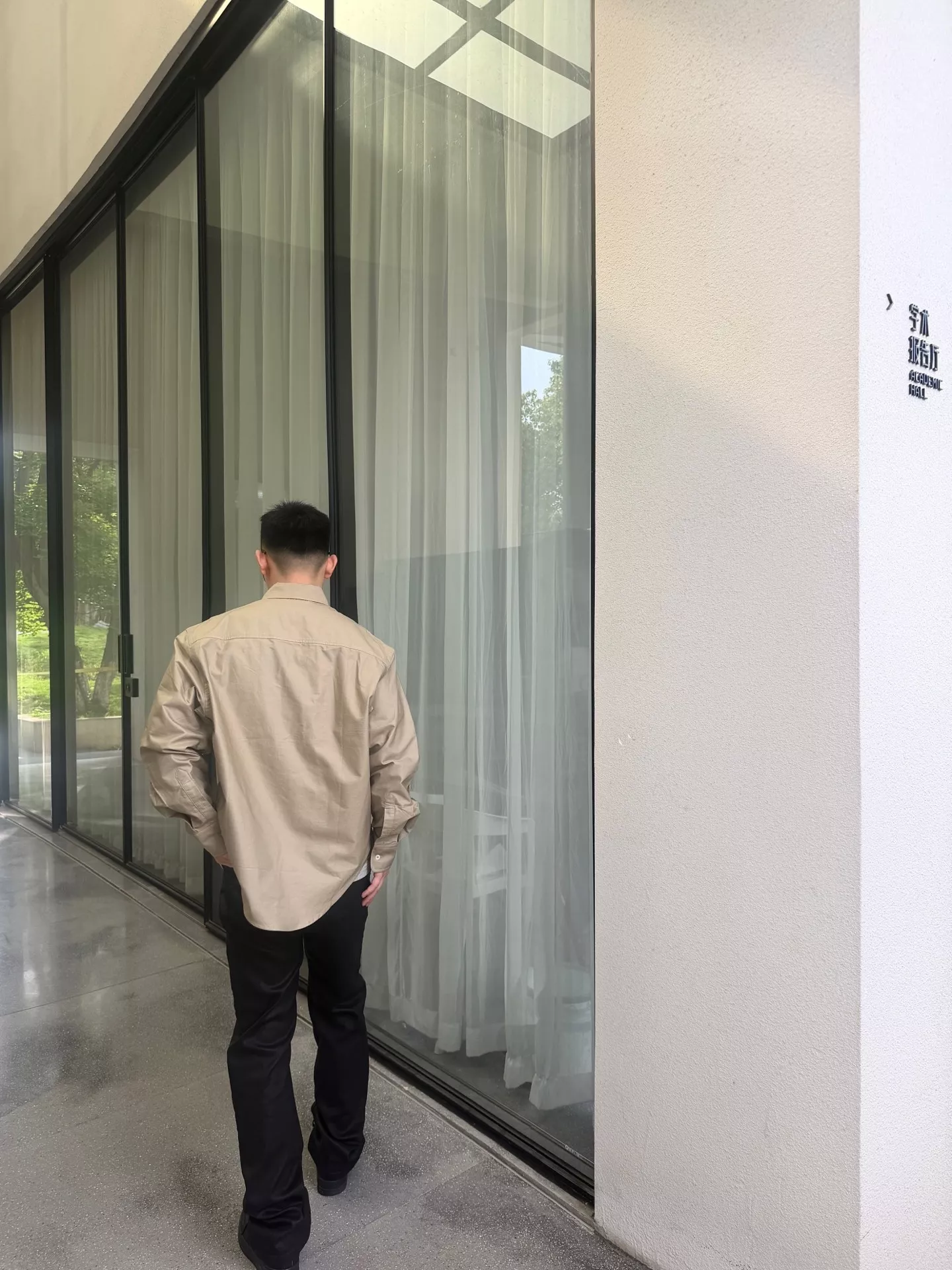 아미 하트 자수 포켓 옥스포드 긴소매 셔츠 상세 이미지 10